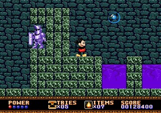 une photo d'Ã©cran de Castle of Illusion sur Sega Megadrive